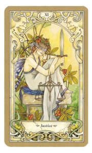 Justice Tarot Card - Mystic Faerie Tarot Deck
