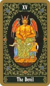 The Devil Tarot Card - Russian Tarot of St. Petersburg