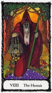 The Hermit Tarot Card - Sacred Rose Tarot Deck