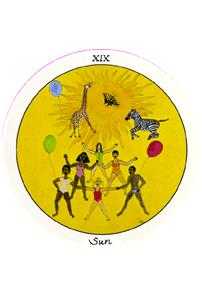 The Sun Tarot Card - Motherpeace Tarot Deck