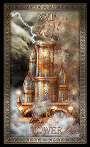 The Tower Tarot Card - Tarot Grand Luxe Deck